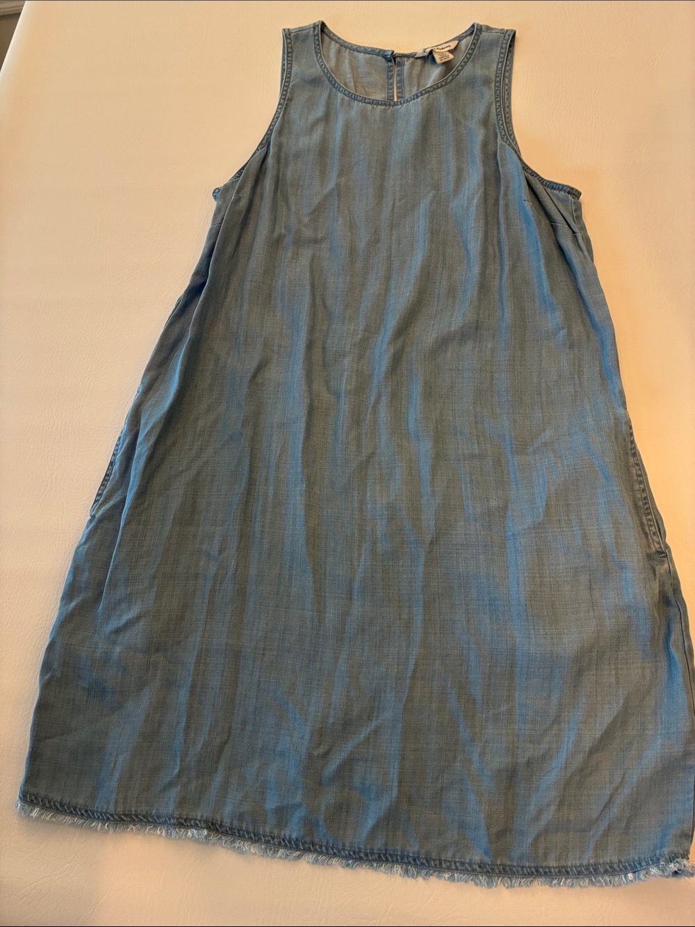 Tommy Bahama Sleeveless Chambray Tunic Dress - Light Blue